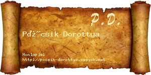 Pócsik Dorottya névjegykártya