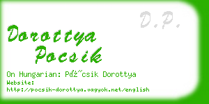 dorottya pocsik business card